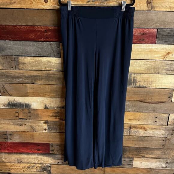 Iman Navy Pull On Pants‎ Size Large Short - Picture 1 of 9
